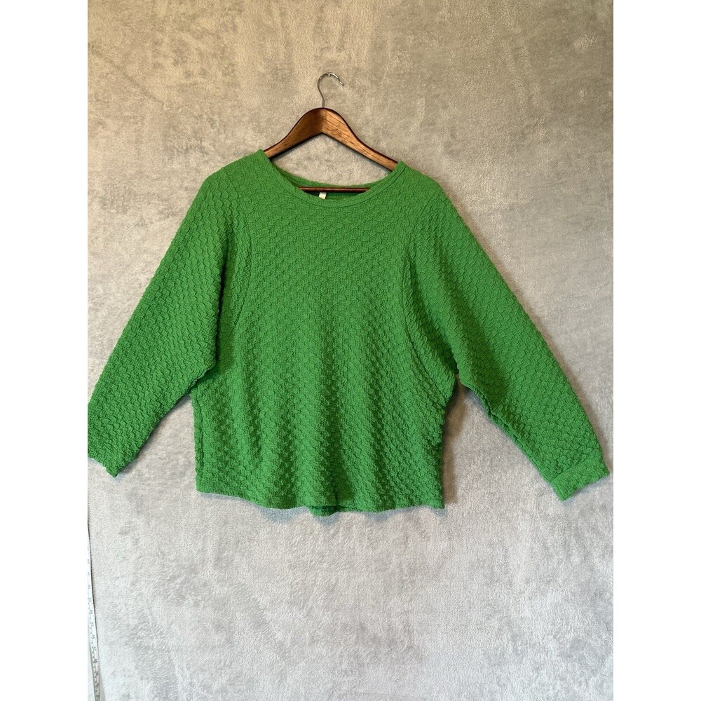 Lilypad Women's LongSleeve Blouse Vivid Green Eclectic/Minimalist Trending Color